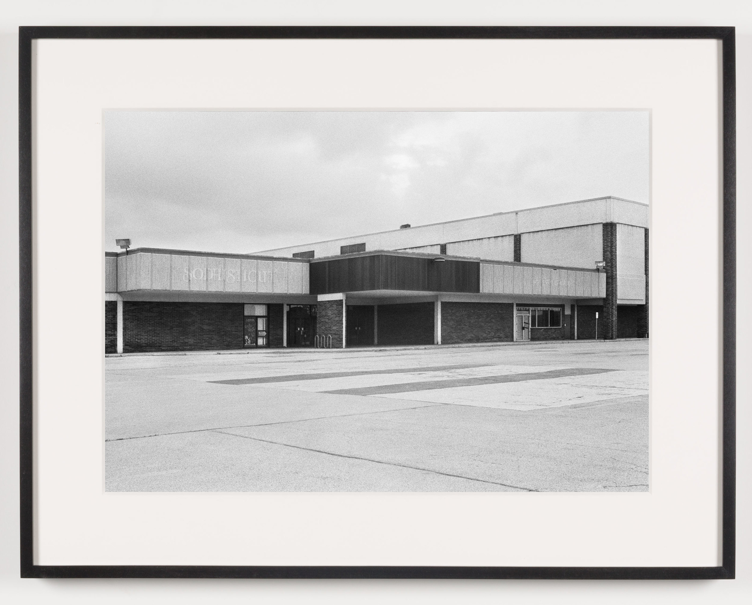   Southwyck Mall ('Sophisticut'), Toledo, OH, Est. 1972, Demo. 2009    2011   Epson Ultrachrome K3 archival ink jet print on Hahnemühle Photo Rag paper  21 5/8 x 28 1/8 inches  Exhibition:   A Diagram of Forces, 2011  