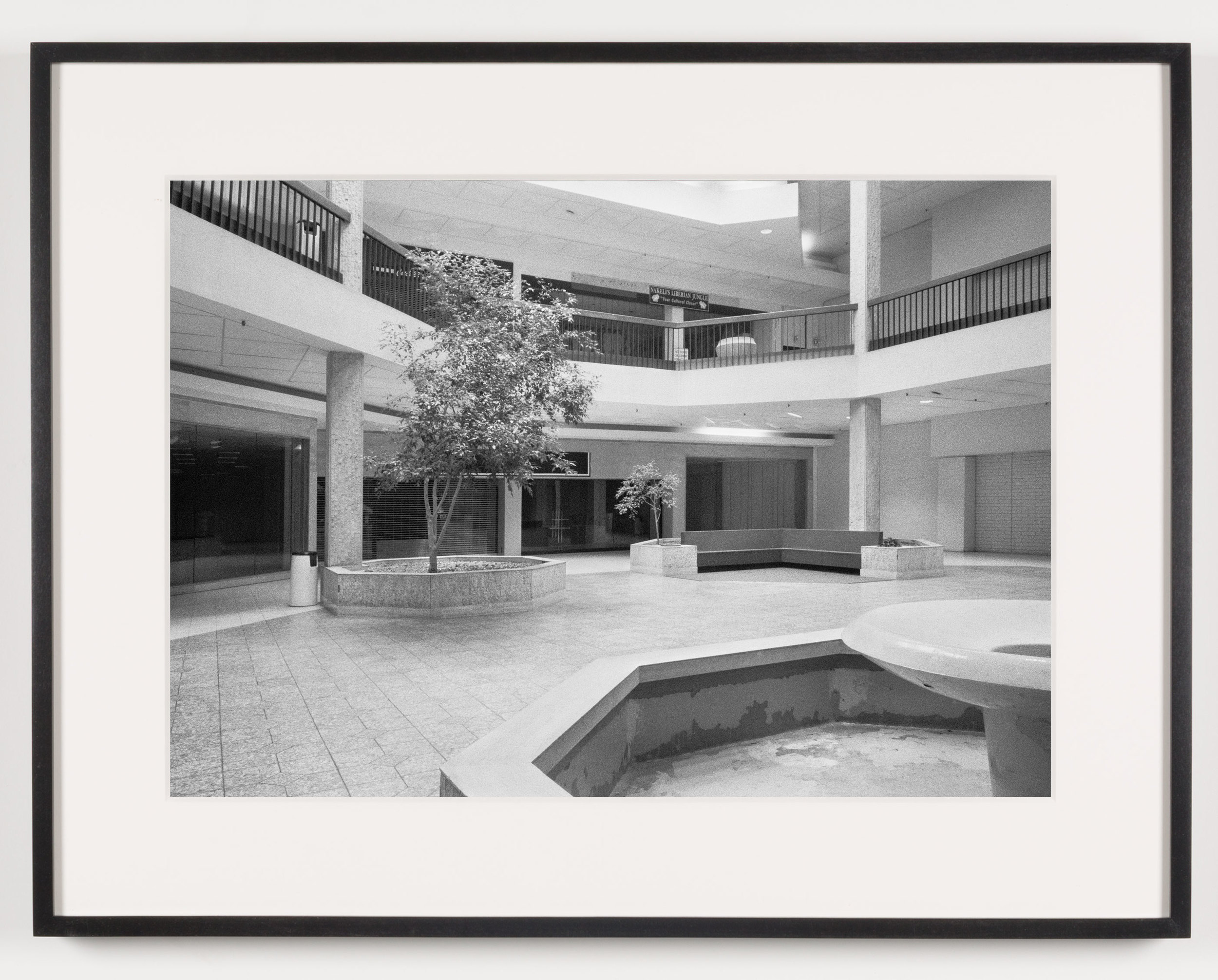   Randall Park Mall (View of Fountain, Seating Area), North Randall, OH, Est. 1976, Demo. 2014    2011   Epson Ultrachrome K3 archival ink jet print on Hahnemühle Photo Rag paper  21 5/8 x 28 1/8 inches  Exhibition:   A Diagram of Forces, 2011  