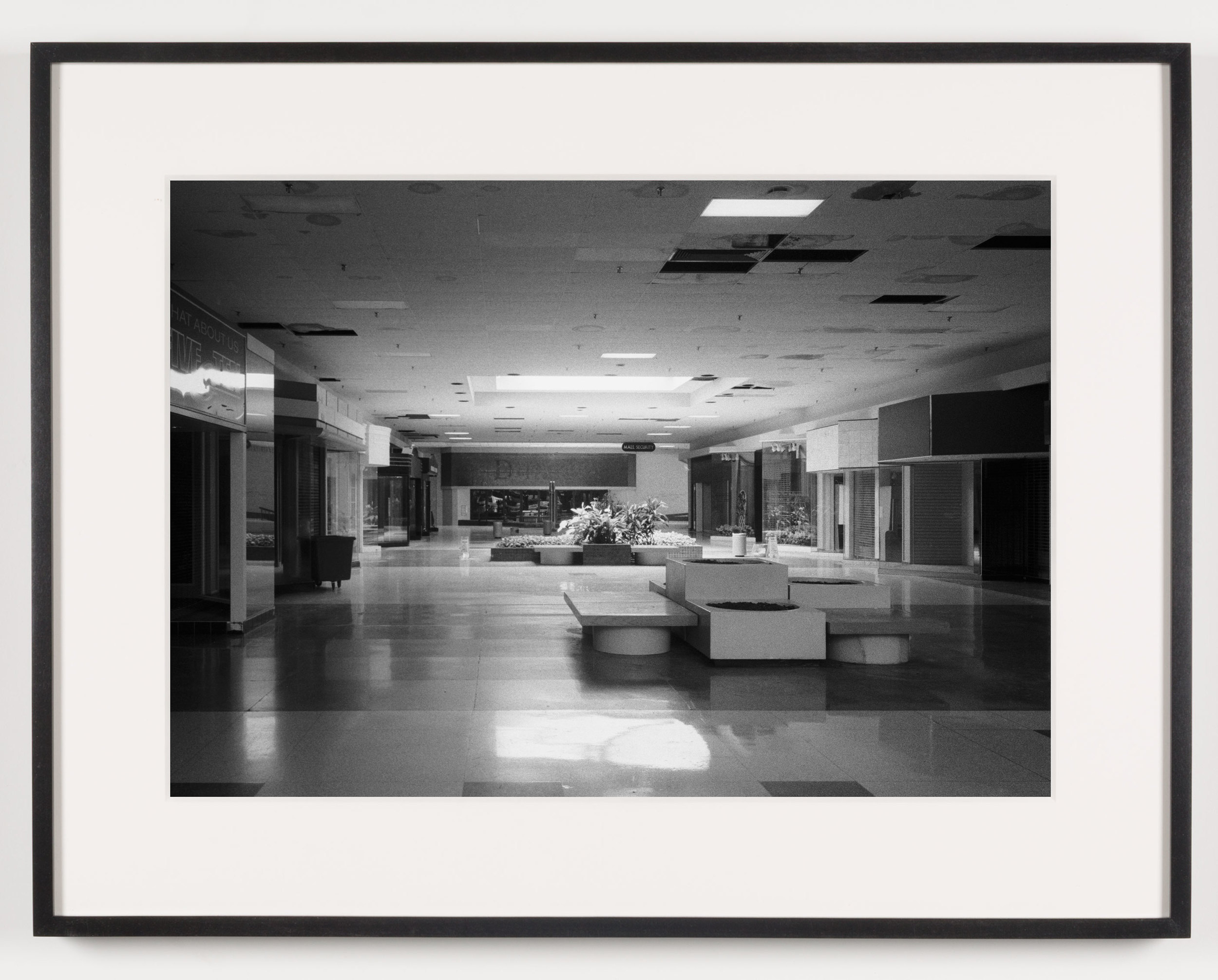   Rolling Acres Mall ('Dillards') Akron, OH, Est. 1975    2011   Epson Ultrachrome K3 archival ink jet print on Hahnemühle Photo Rag paper  21 5/8 x 28 1/8 inches  Exhibition:   A Diagram of Forces, 2011  