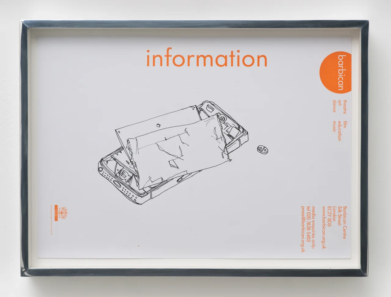 iPhone 5 A1429/Adderall, Amphetamine and Dextroamphetamine 10 mg, cor 132, Round, Multi-Segmented, Core Pharmaceuticals, Inc.: Barbican Centre, London, United Kingdom, October 4, 2014 2015 Ink on letterhead 9 1/2 x 12 7/8 inches Drawings, 2014– Walid AlBeshti, 2015 Atopolis, 2015