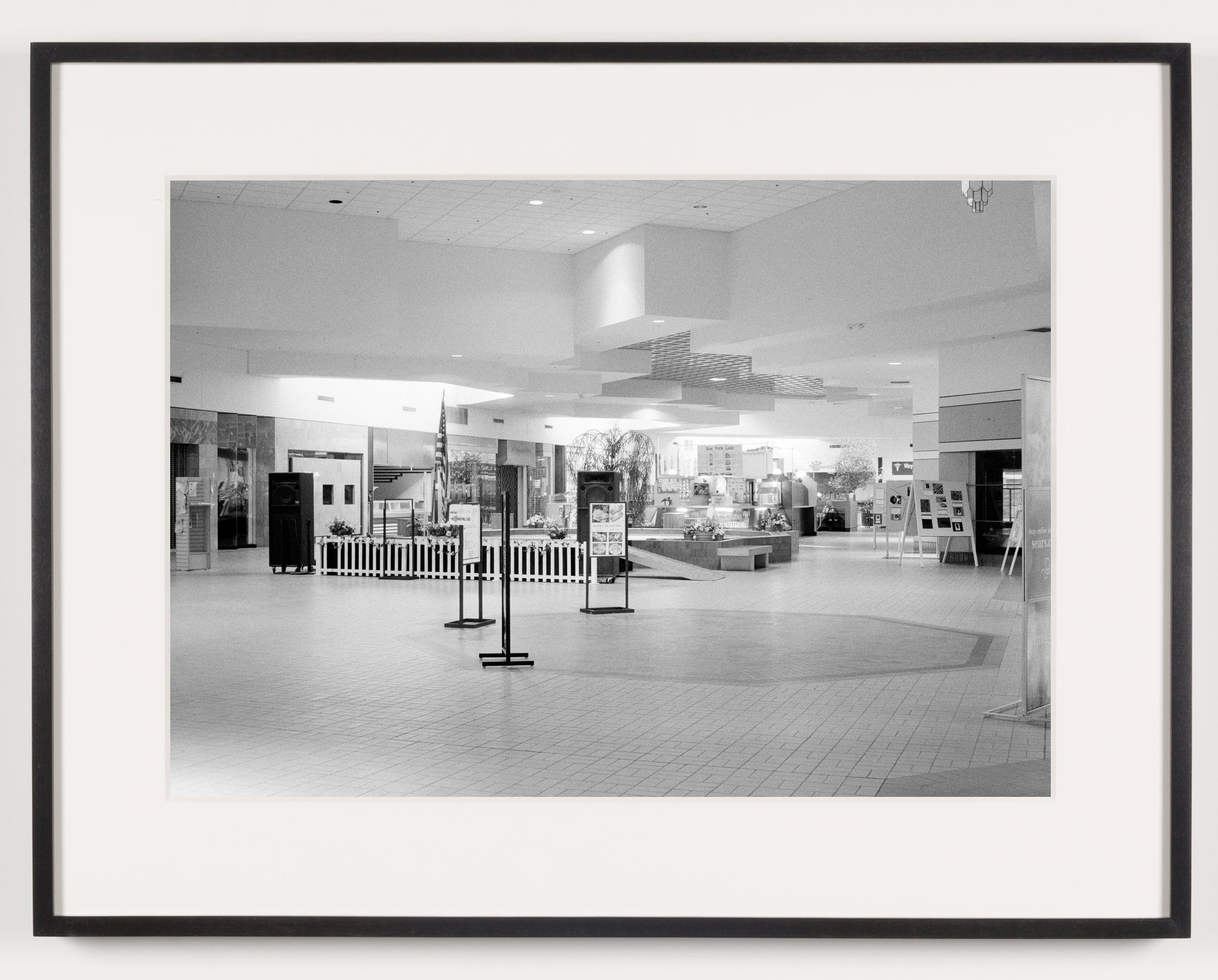   Livonia Mall (View of Community Stage), Livonia, MI. Est. 1964, Demo. 2008   2011  Epson Ultrachrome K3 archival ink jet print on Hahnemühle Photo Rag paper  21 5/8 x 28 1/8 inches   American Passages, 2001–2011    A Diagram of Forces, 2011     