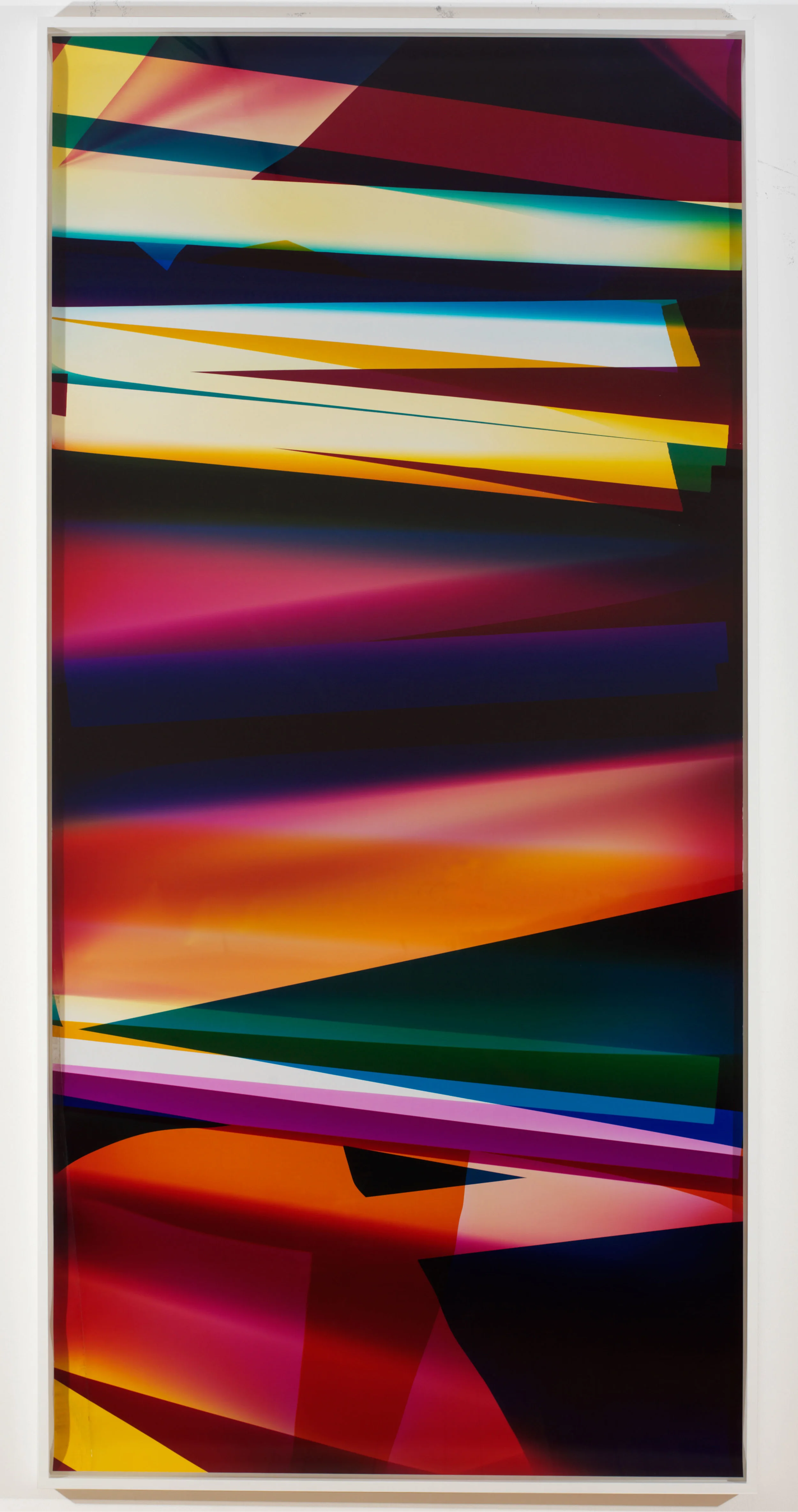 Six Magnet, Three Color Curl (CMY: Irvine, California, September 6th 2009, Fuji Crystal Archive Type C) 2009 Color photographic paper 105 x 50 inches Three-Color Curls, 2008–2013 Production Stills, 2009