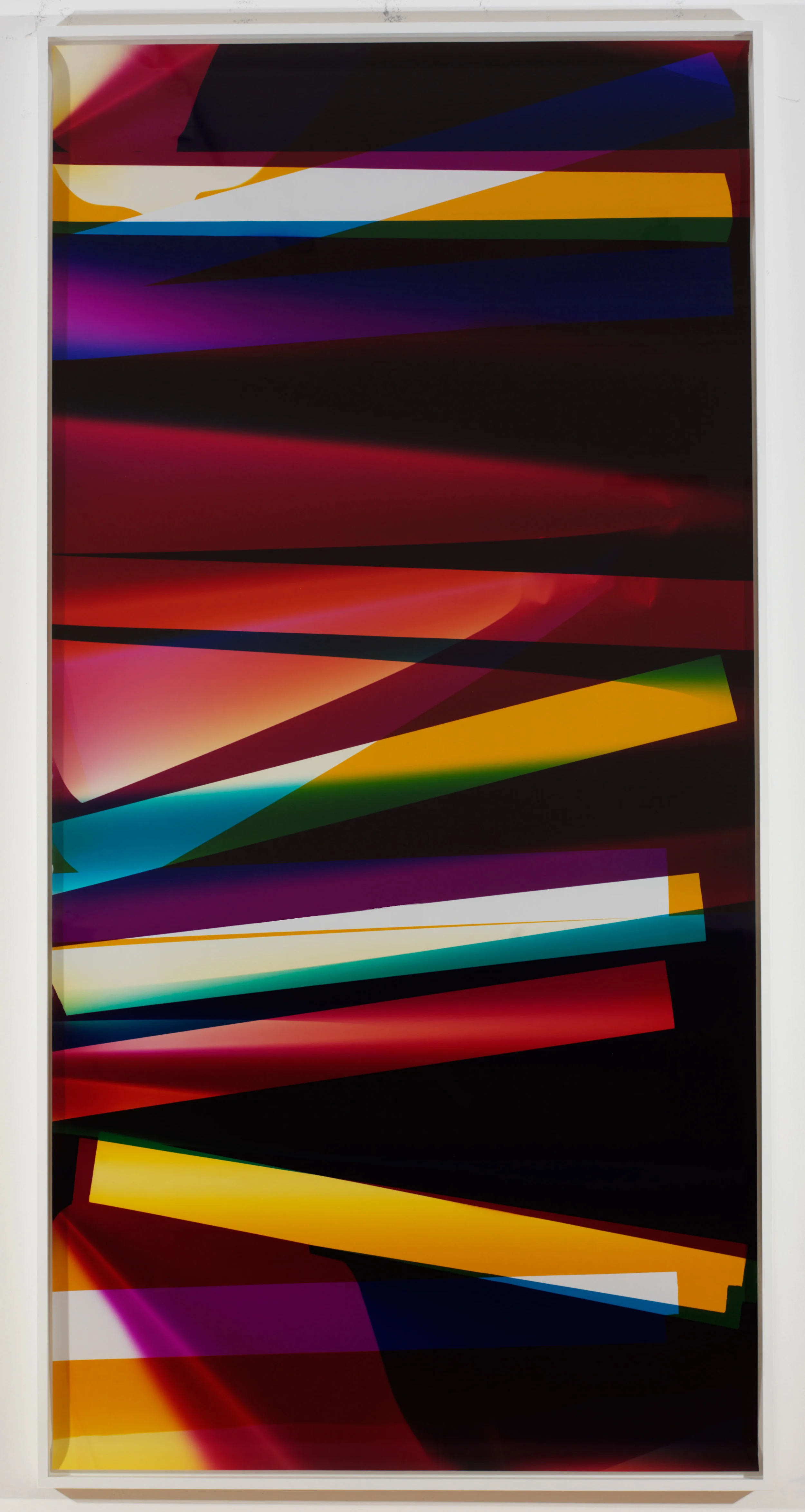 Six Magnet, Three Color Curl (CMY: Irvine, California, September 6th 2009, Fuji Crystal Archive Type C) 2009 Color photographic paper 102 x 50 inches Three-Color Curls, 2008–2013 Production Stills, 2009