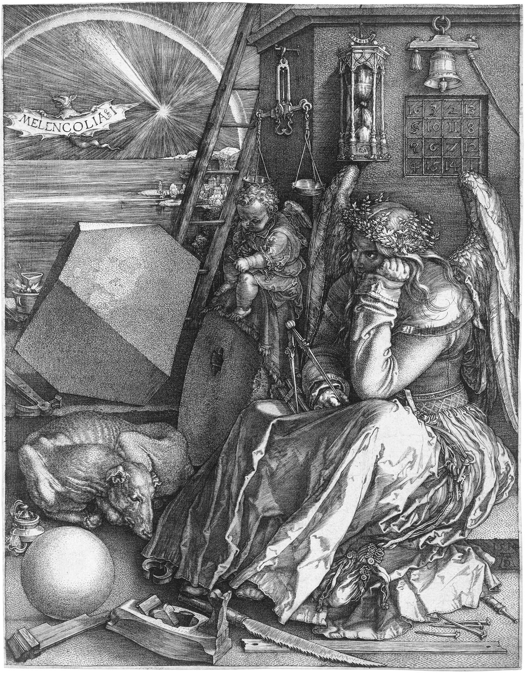 Albrecht Dürer, Melancholia I, c.1514, engraving, 24 cm × 18.8 cm