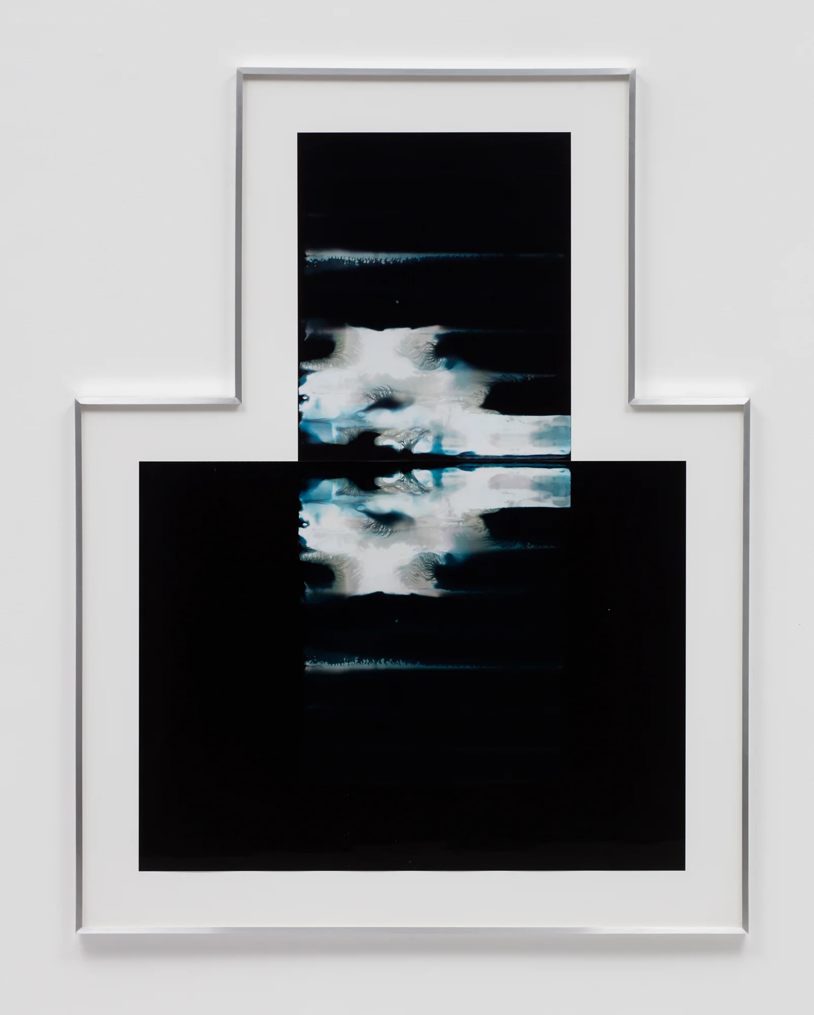 Asymmetrical Inverted RA4 Contact Print / Processor Stall (YMC: Los Angeles, California, January 16, 2018; Fujicolor Crystal Archive Super Type C, Em. No. 159-016 / Fujicolor Crystal Archive Super Type II, Em. No. 859809B217; Kodak Ektacolor RA Bleach-Fix and Replenisher; Kreonite KM IV 5225 RA4 Color Processor, Ser. No. 00092174; 01318) 2018 Color photographic paper 63 x 49 1/4 inches Asymmetrical Inverted RA4 Contact Prints, 2018–