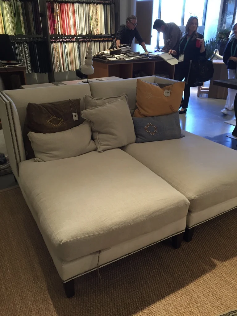 Two chaises pushed together... YES!
