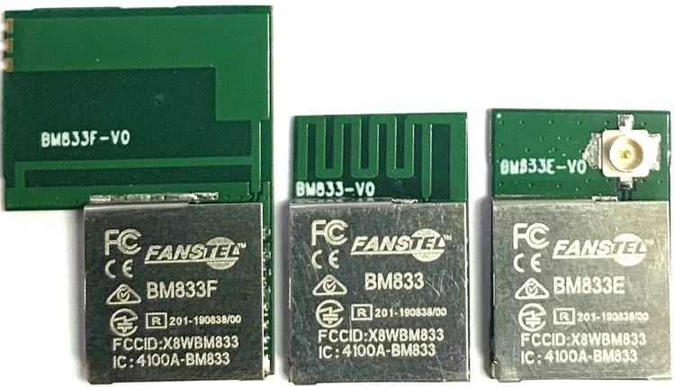 BM833, BM833F, BM833E, nRF52833 Long Range Bluetooth 5.3 module — Fanstel