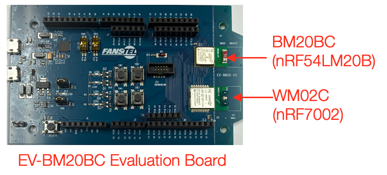 EV-BM20BC, EV board for BM20C and BM20BC  Bluetooth 6.0 module