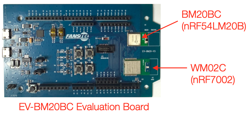 EV-BM20BC, EV board for BM20C and BM20BC  Bluetooth 6.0 module