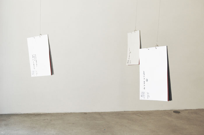 Installation view. Day to-day , curated by Anne Couillaud. Martos Gallery, 2010.