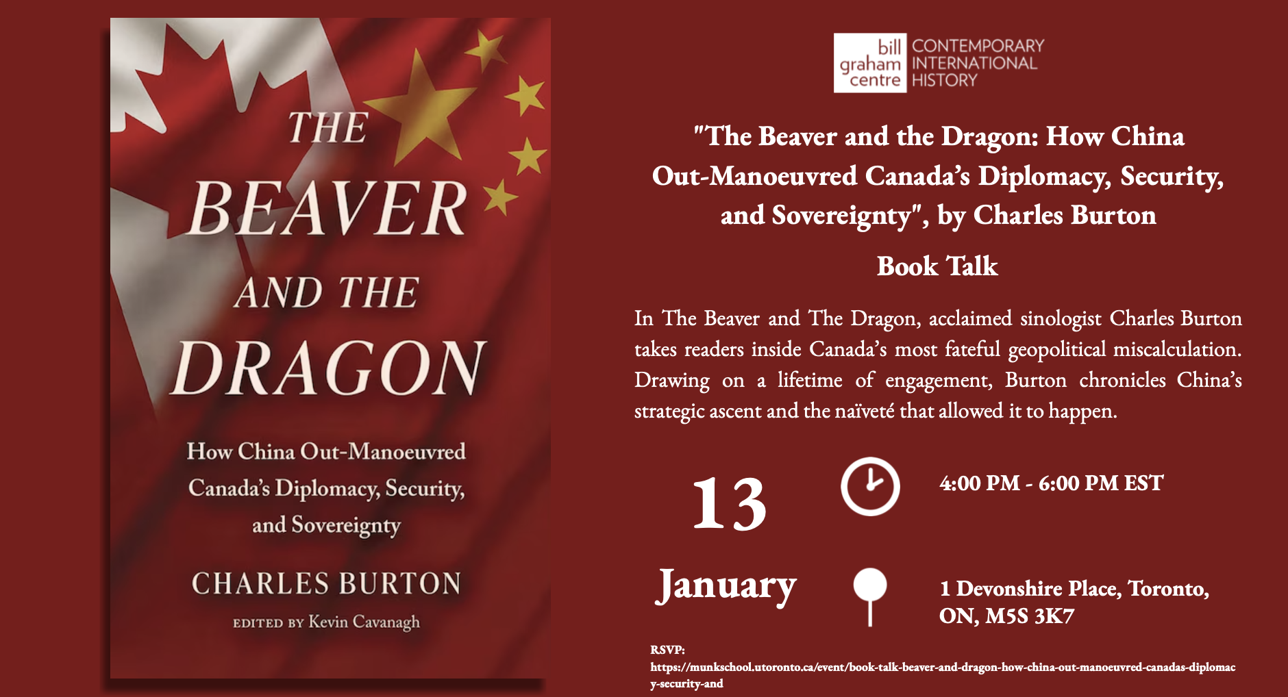 Book Talk: The Beaver and the Dragon: How China Out-Manoeuvred Canada’s Diplomacy, Security, and Sovereignty, by Charles Burton