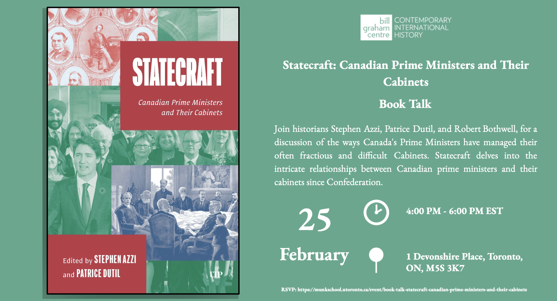 Book Talk: Statecraft: Canadian Prime Ministers and Their Cabinets
