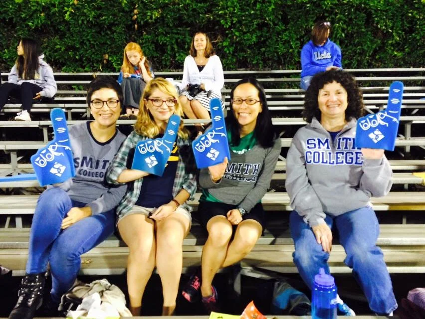 Cheering for the Pioneers at Claremont College