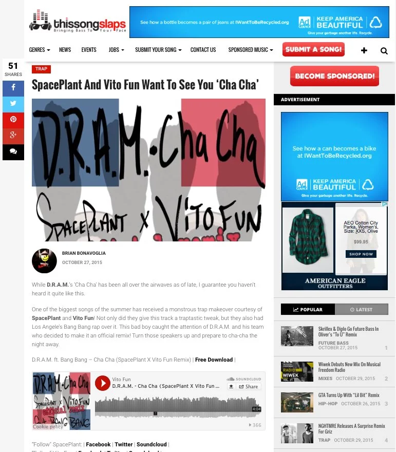 DRAM Cha Cha Vito Fun SpacePlant ThisSongSlaps.jpg