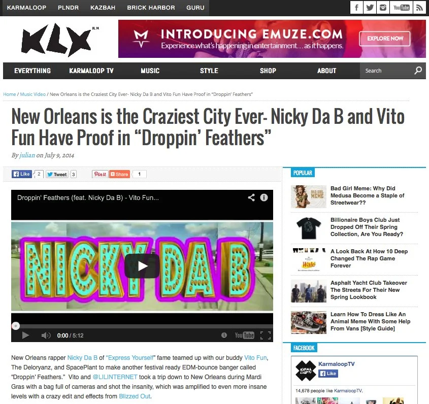 Droppin' Feathers Nicky Da B Vito Fun On Karmaloop.jpg