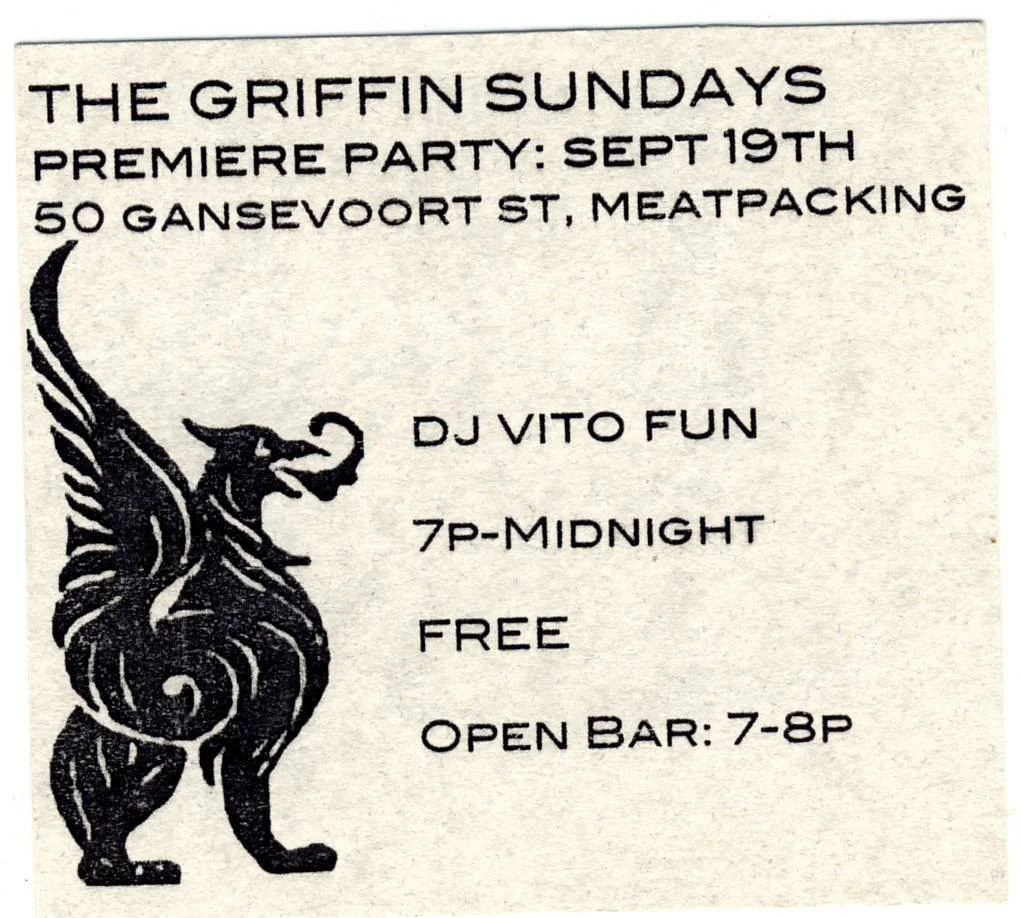 Griffin Sundays Opening Paper Flyer Vito Fun.JPG