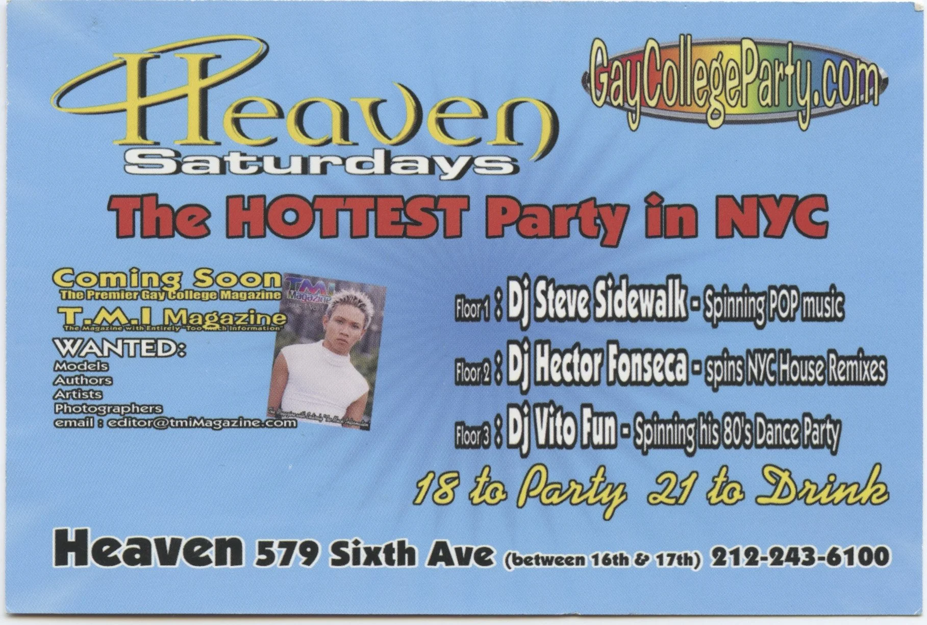 Heaven Flyer 2001 1 Steve Sidewalk DJ Vito Fun Hector Fonseca.jpg