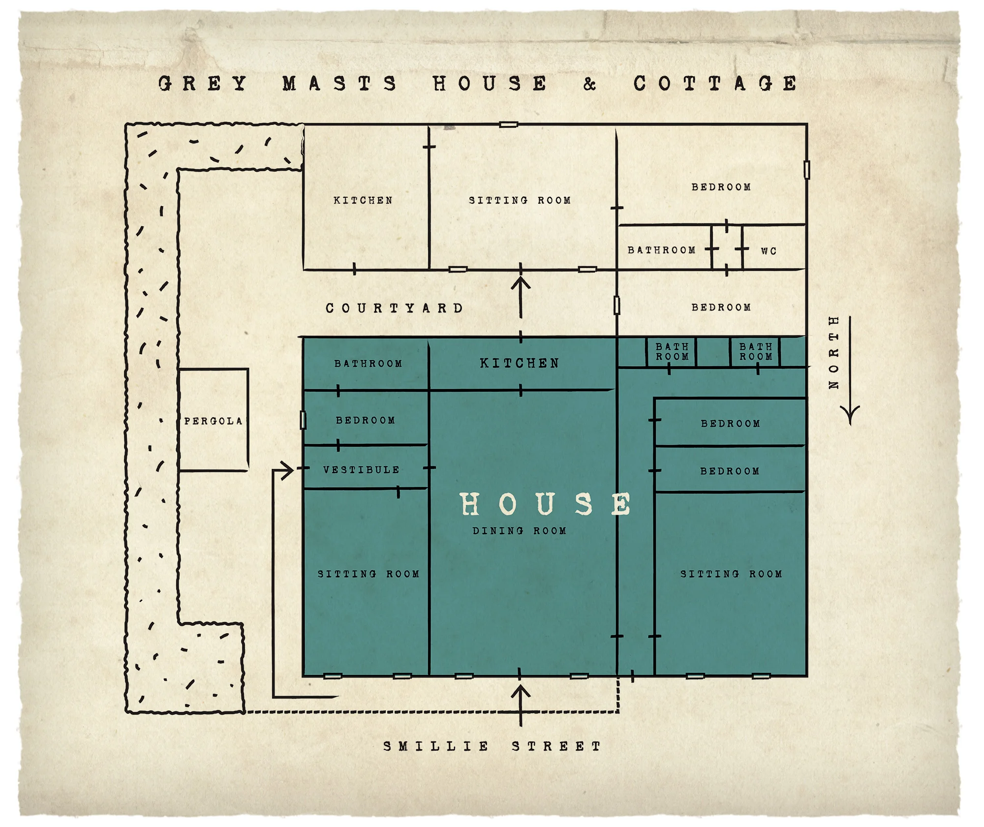 Grey Masts Accommodation Robe house floorplan