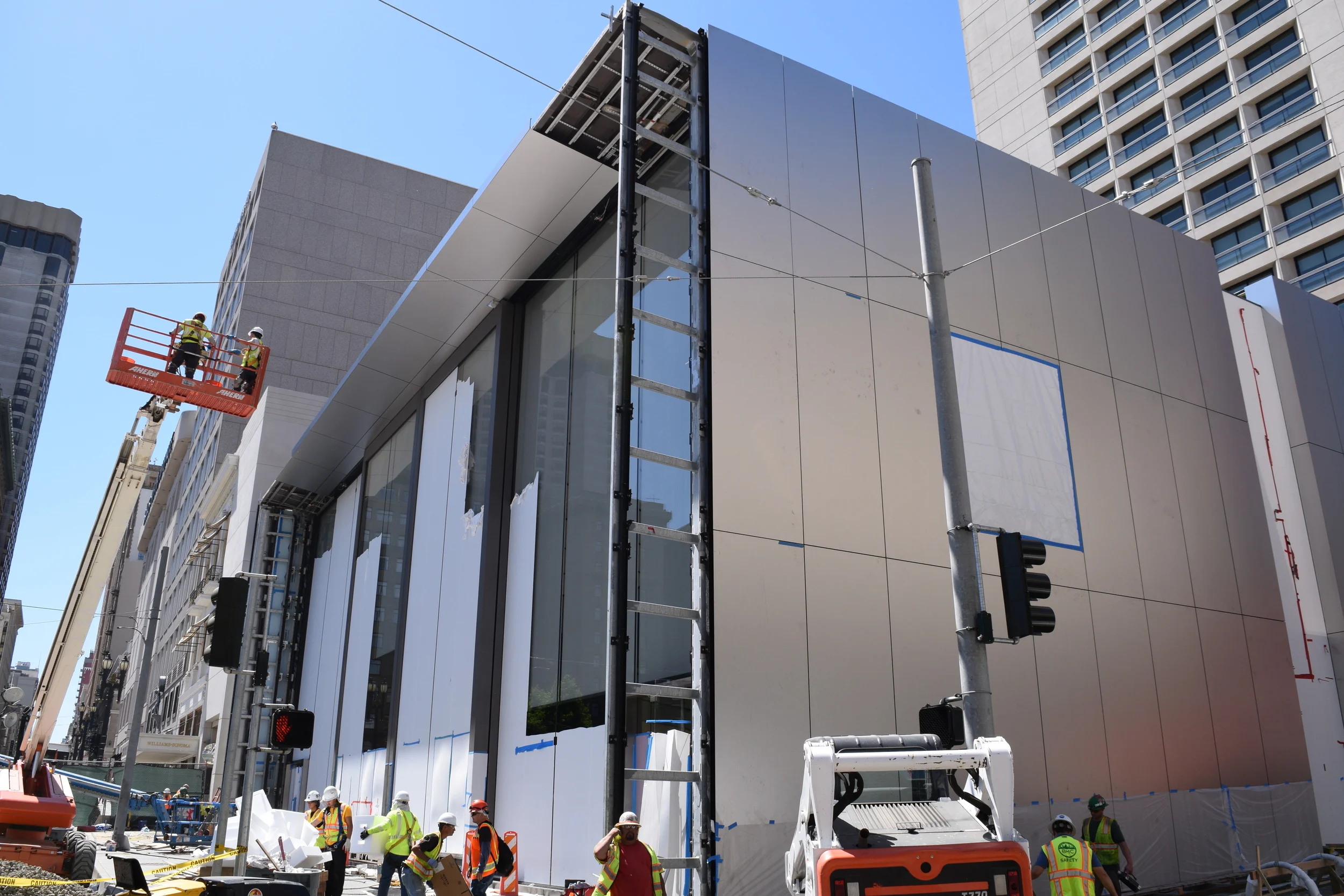 The Apple Store, Union Square, SF. Construction Phase.