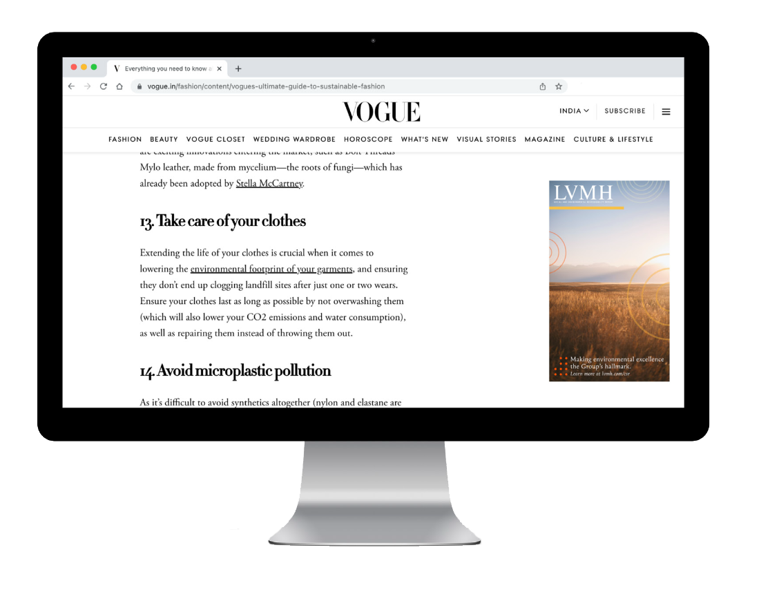 Social media ads in environment