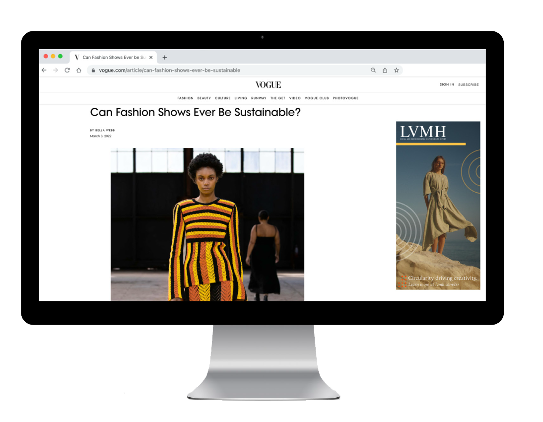Social media ads in environment