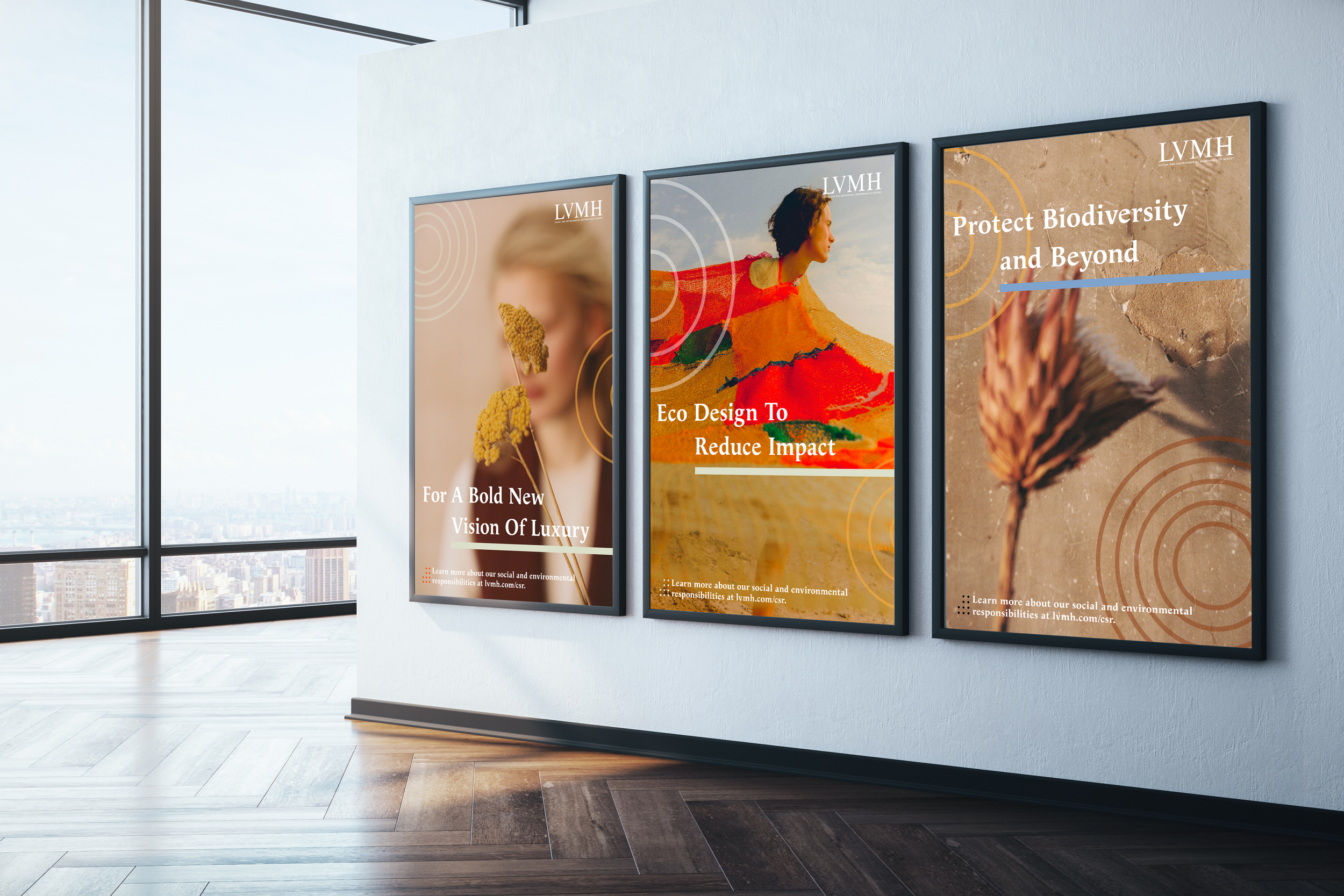 Poster set in office environment