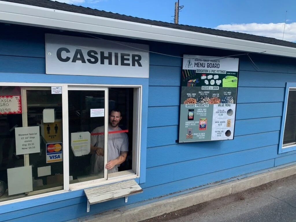 Shasta Forest Products Menu Board
