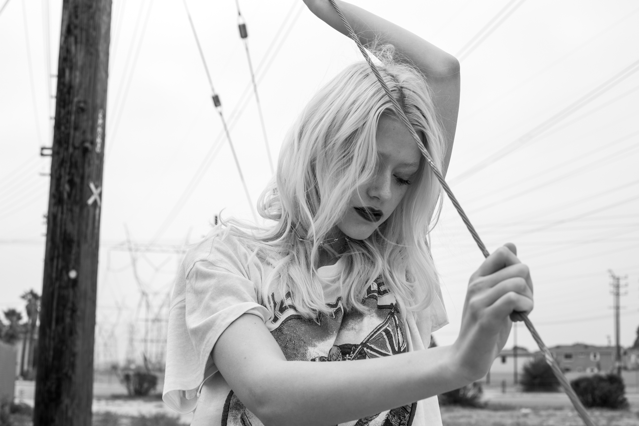 Cynda wears top by Madeworn from Kin Los Angeles.