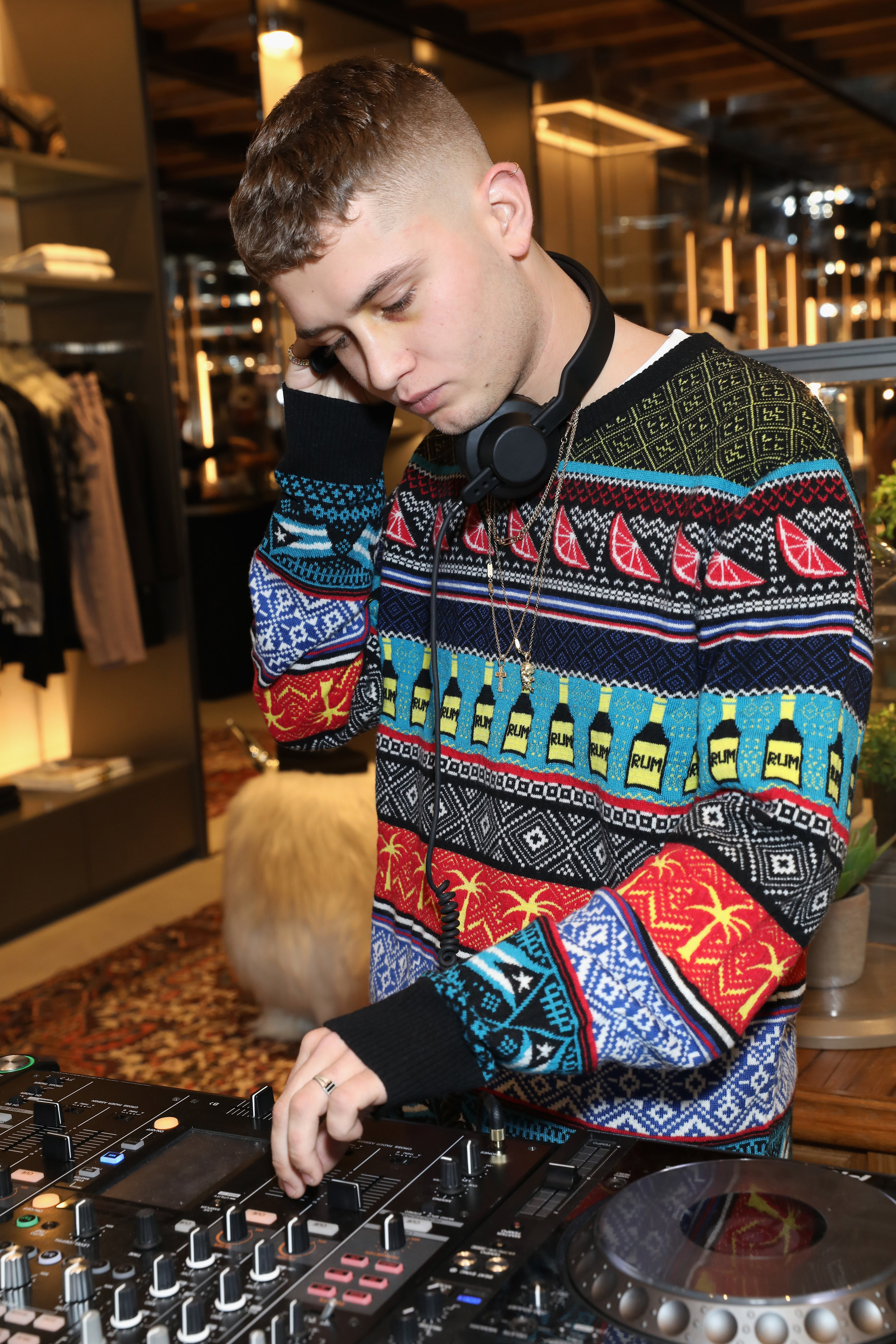 Rafferty Law DJing the Diesel flagship party.