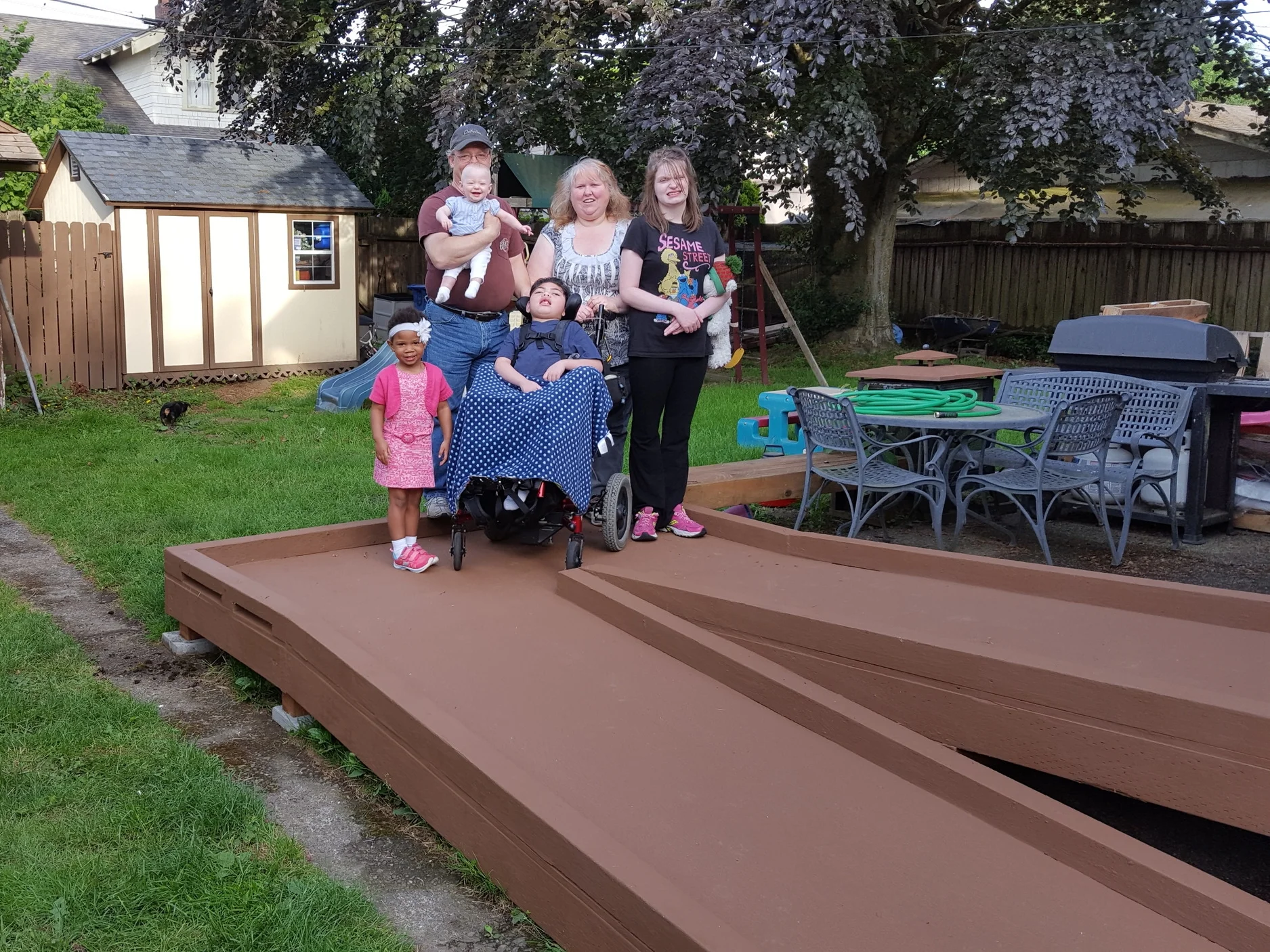  Holton's Heroes was able to build Verrick and the Wanden family a custom made wheelchair ramp 