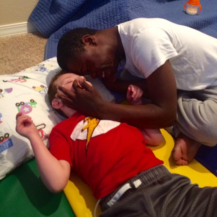 Carter with his brother