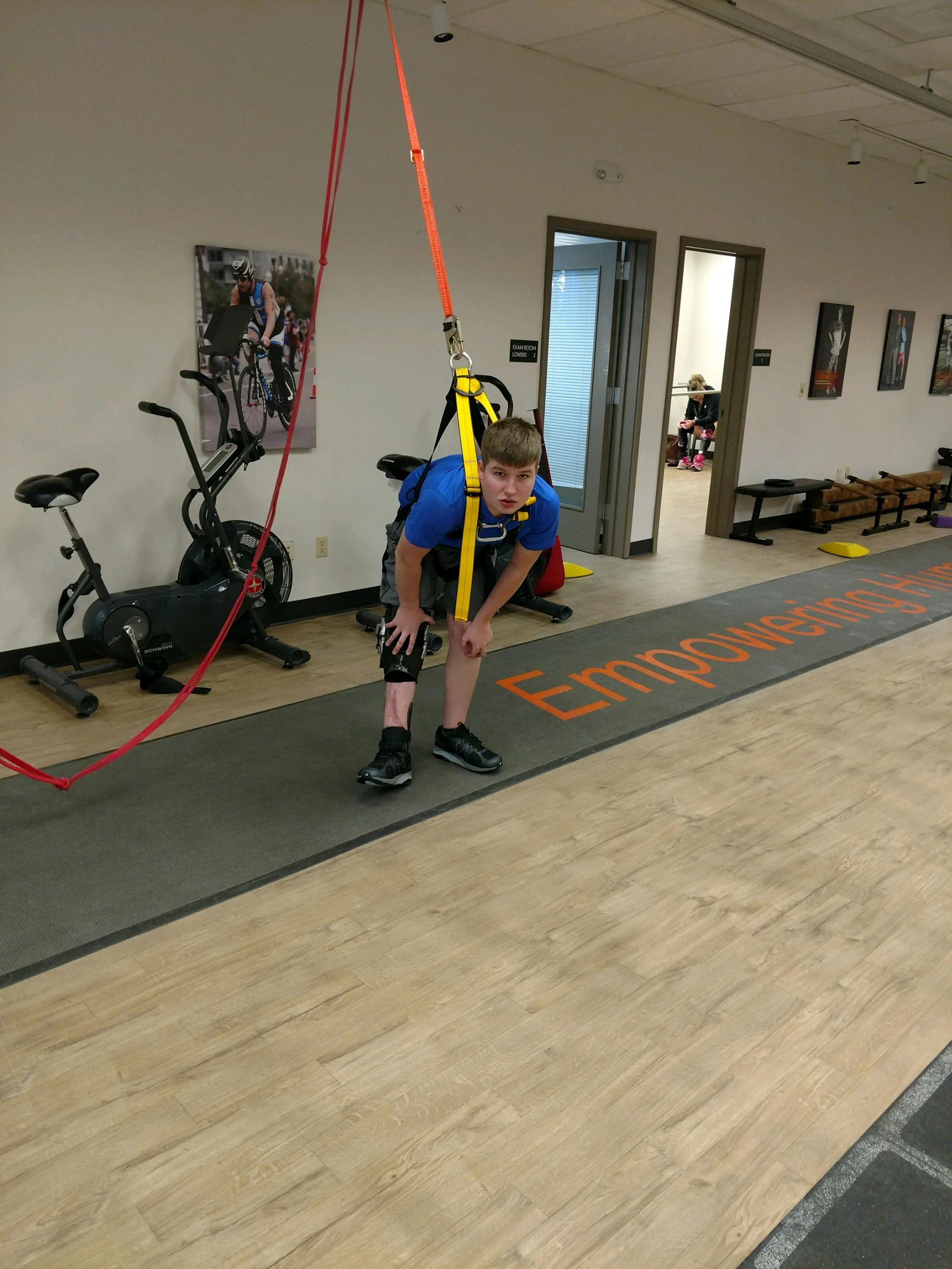 Tyler Working Hard at Therapy