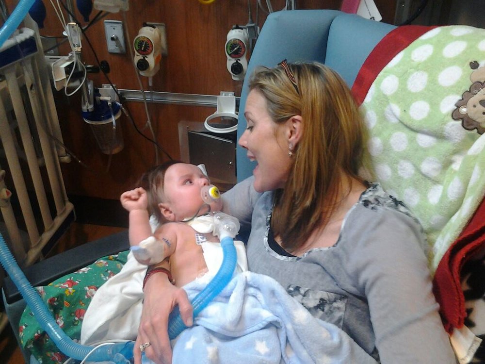  Kara and Webb in the hospital. 