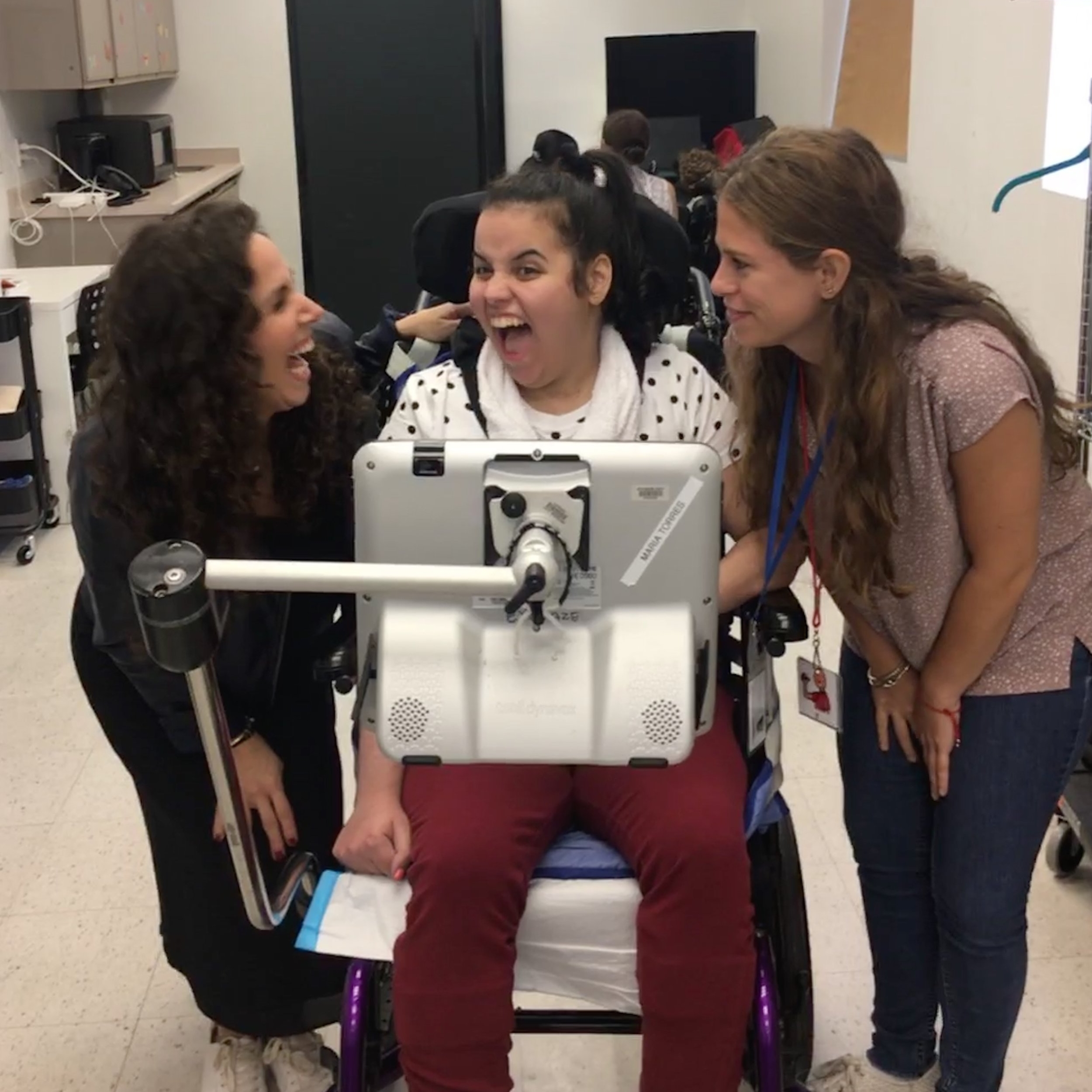  Maria with Holton’s Heroes Board Member Randee Cerota (left) and iHope’s Senior Speech-Language Pathologist  Jaclyn Litvack.  