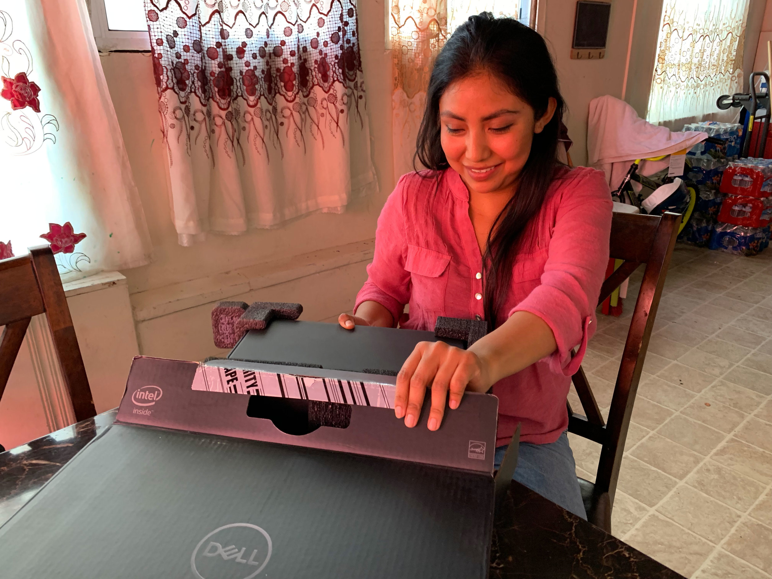  This is the first computer Ana has ever owned in her life. She’s speechless. All thanks to our amazing donors. ;) 