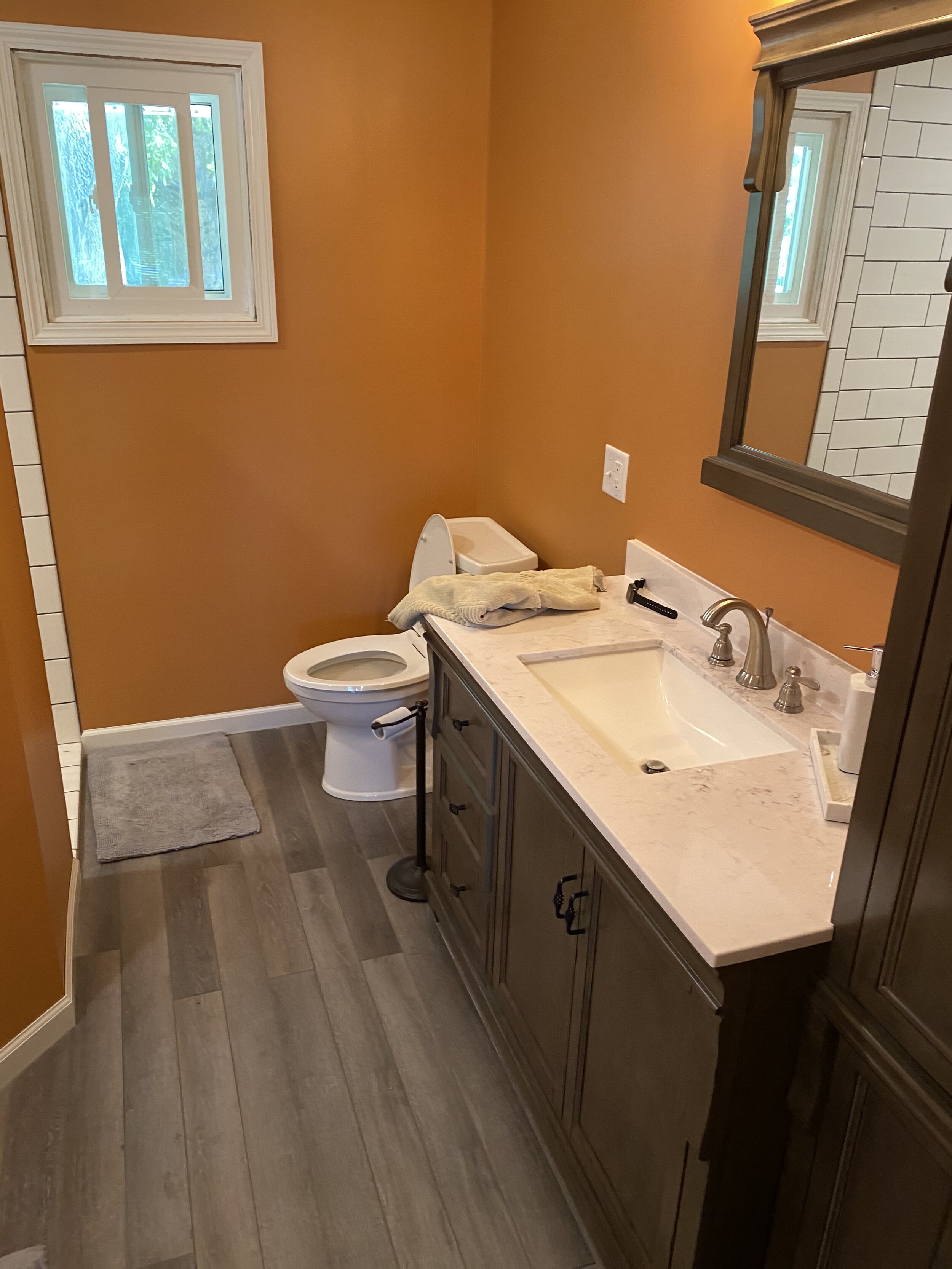  New bathroom with wider entry 