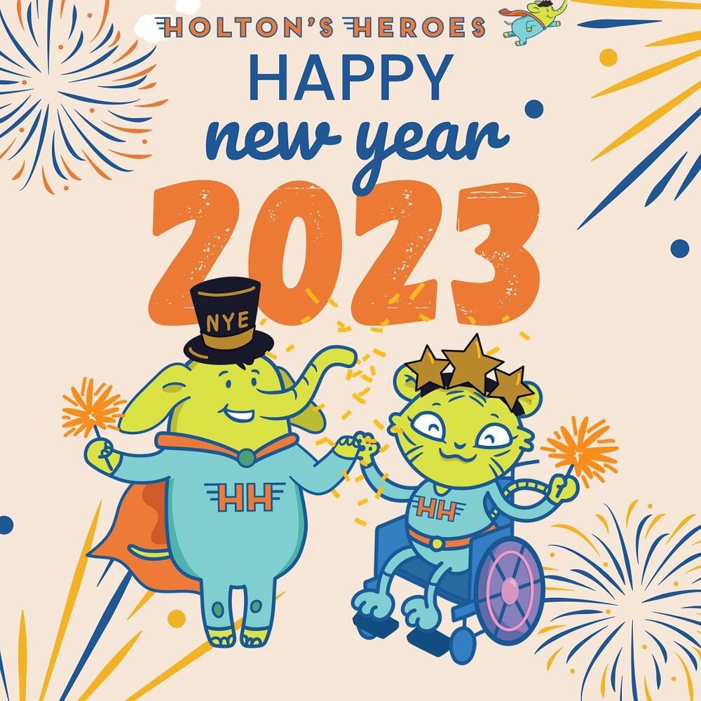 May the year ahead be filled with health, family &amp; joy! All of us at Holton&rsquo;s Heroes wish you and your loved ones a happy new year! Here&rsquo;s to 2023! 🥂🍾💚🐘 #happynewyear #nye #2023 #hh #holtonsheroes #nye2023