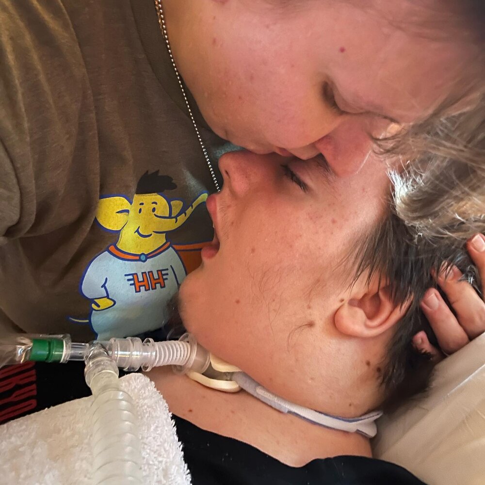 &ldquo;She loved a boy very, very much &mdash; even more than she loved herself.&rdquo; &ndash; Shel Silverstein 
.
Andy, one of our incredible heroes, is being loved on by his equally incredible mother, Heather Snook. When life feels too hard, remem