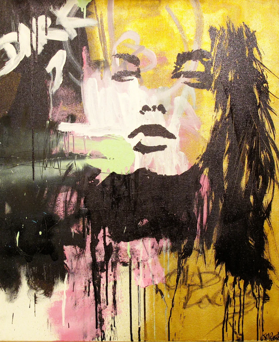 “Et si c'etait comme ca” Acrylic & Spray 54 x 64,5 cm 2013