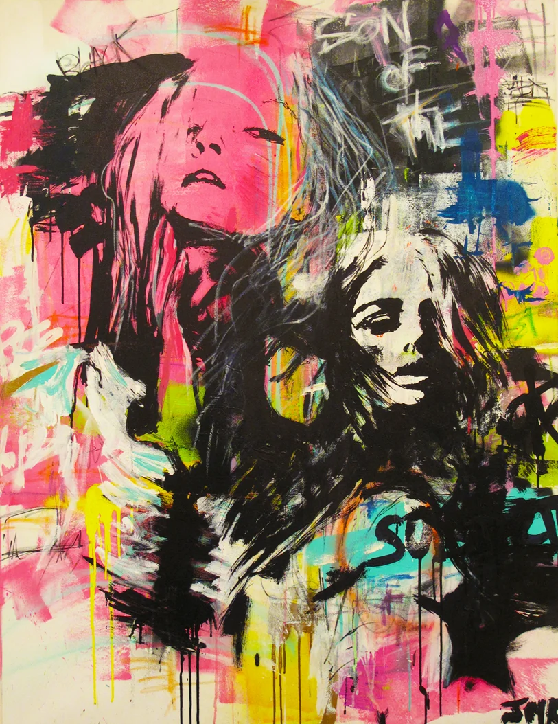 “N'en croyez rien” Acrylic & Spray 89 x 116 cm 2013