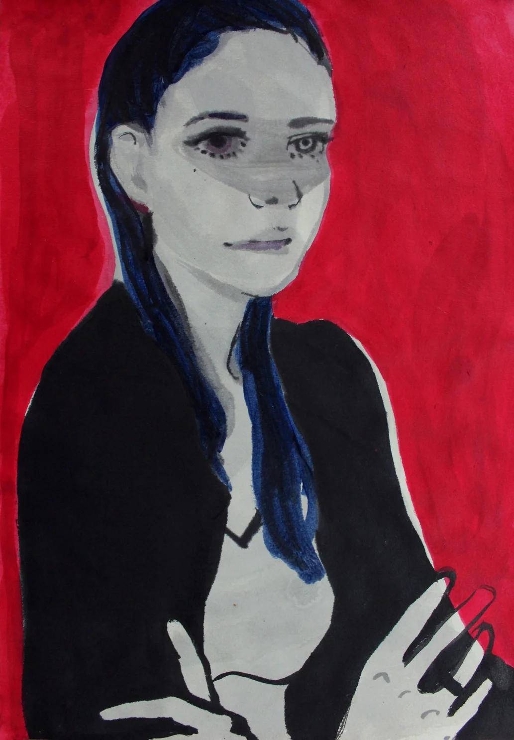 "Girl 4" Acrylic 50 x 38 cm (framed) 2013