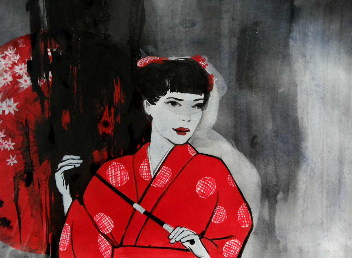 "Girl 7" Acrylic 50 x 38 cm (framed) 2013