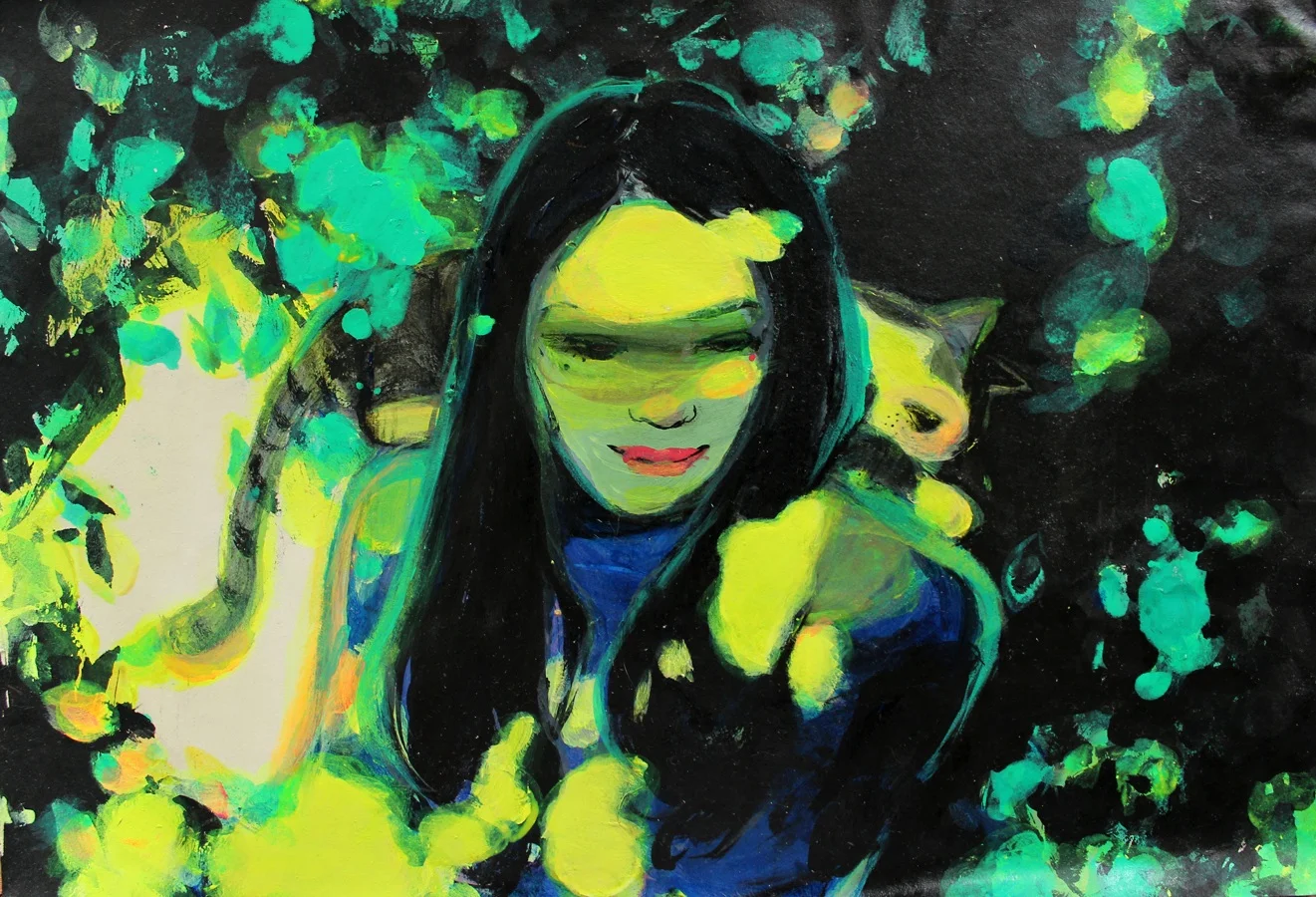 "Girl 5" Acrylic 50 x 38 cm (framed) 2013