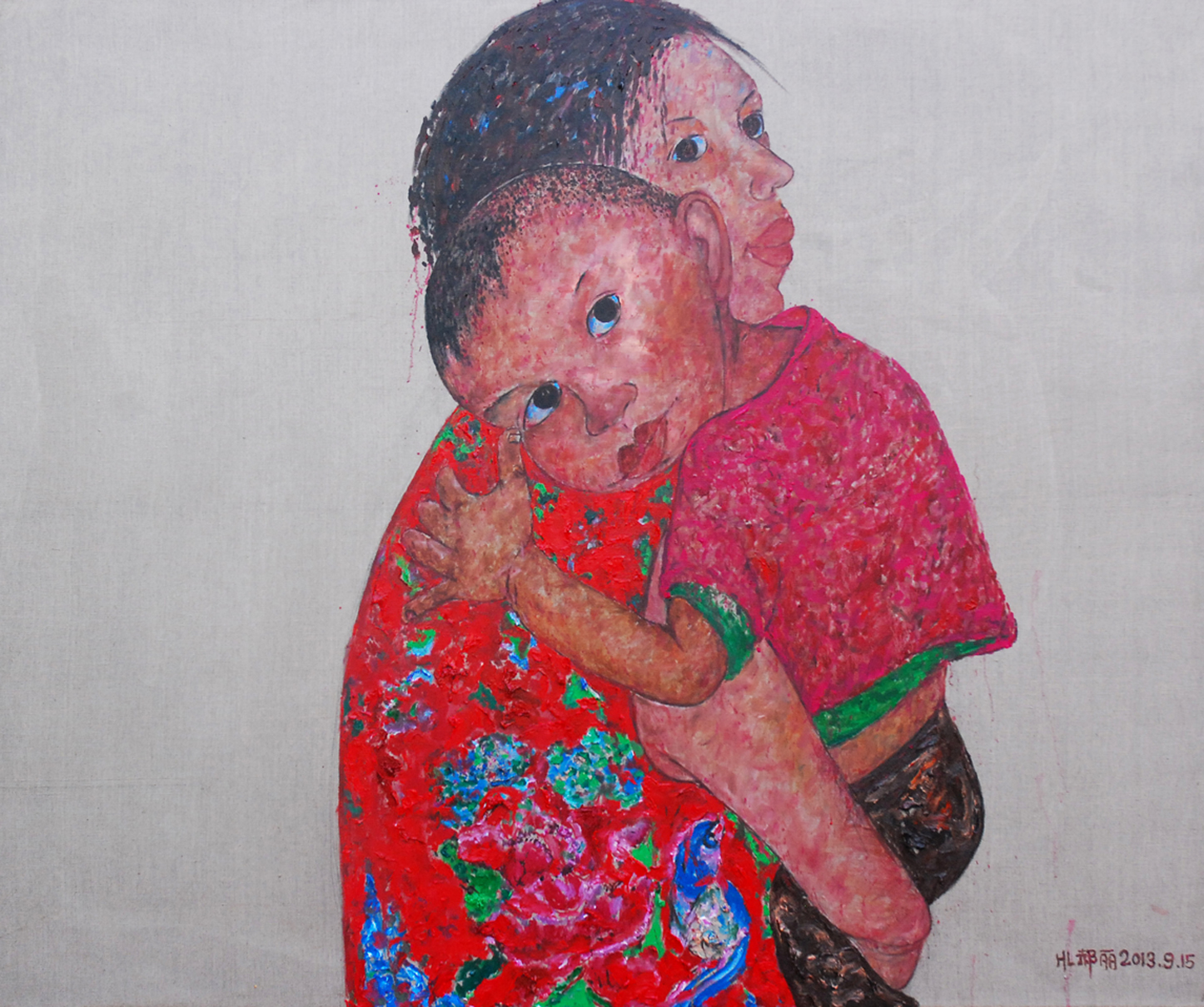 “The mother and son” Oil on Canvas 190 x 150 cm 2013