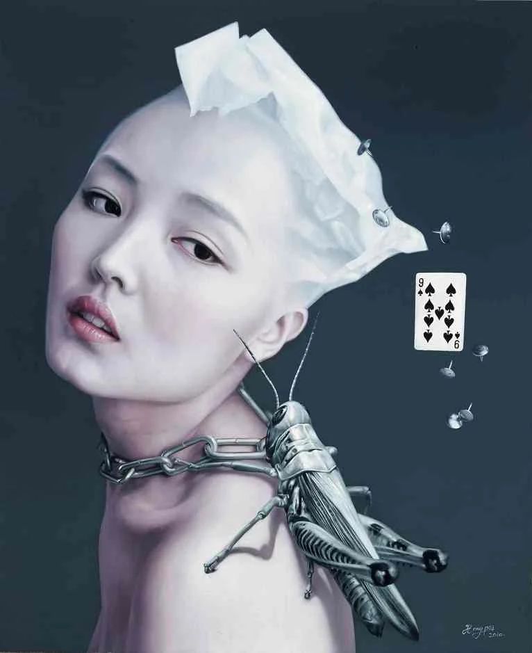 “Dumped Garbage-Relax, No.25” Oil on Canvas 135 x 110 cm 2010