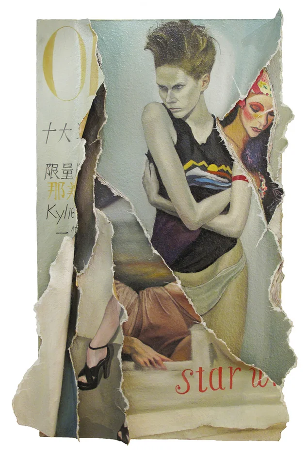“Transience – beauty” Mixed media on Canvas 75 x 130 cm 2010