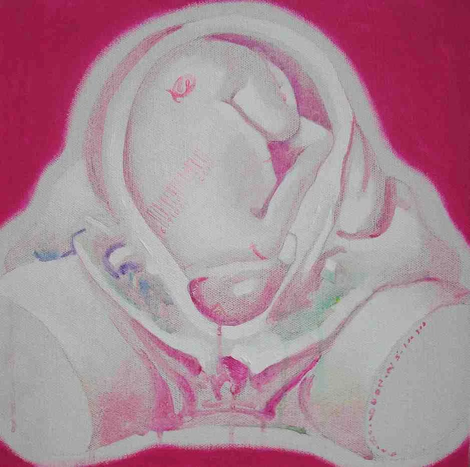 “Foetus 2” Acrylic on Canvas 40 x 40 cm 2009
