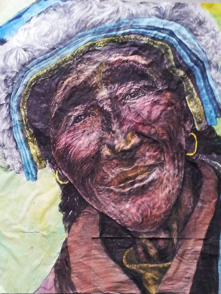 “Tibetan Woman” Ink on Chinese paper 45 x 62 cm 2013