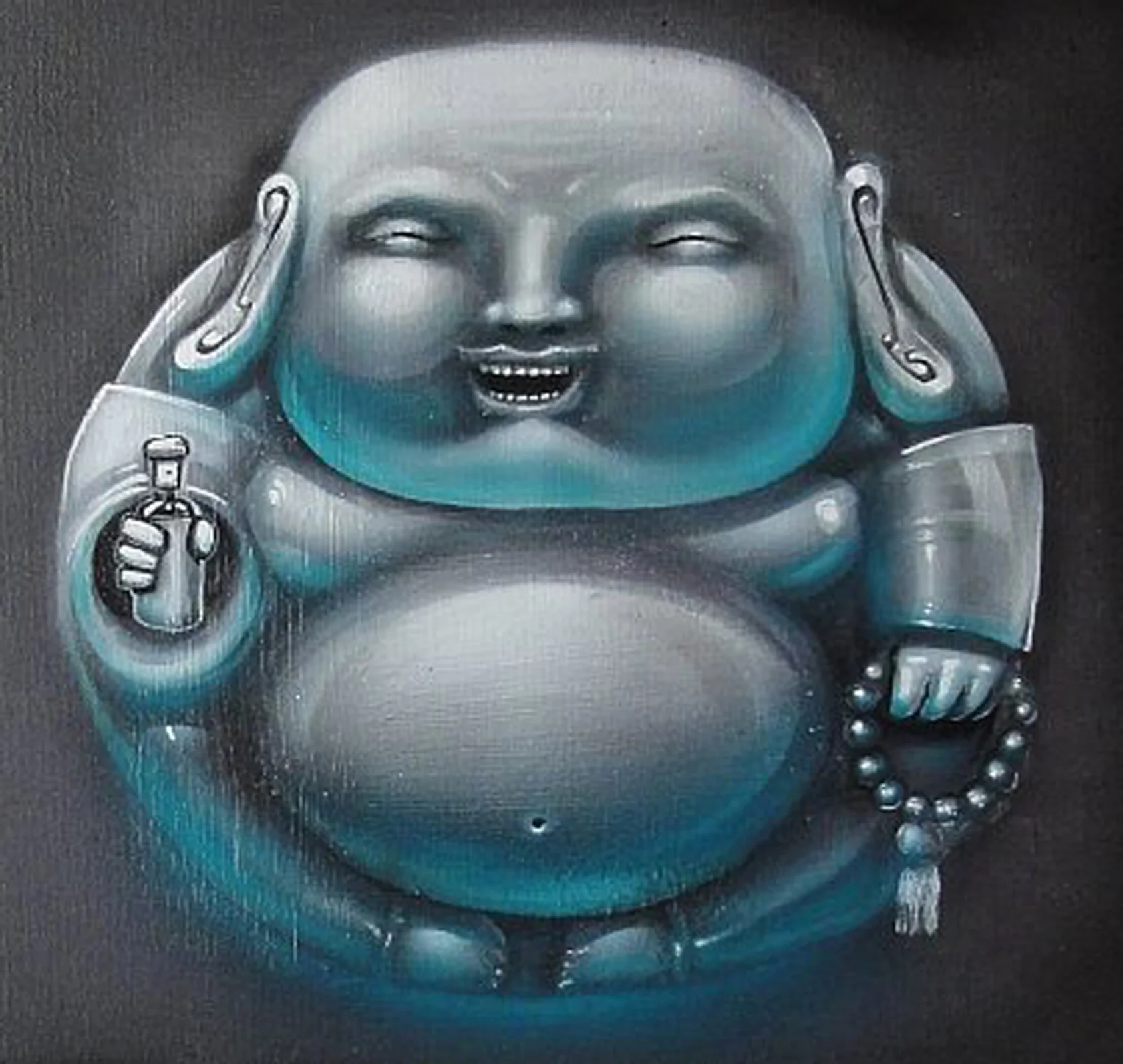 “Little Buddha” Acrylic & Spray 30 x 30 cm 2013