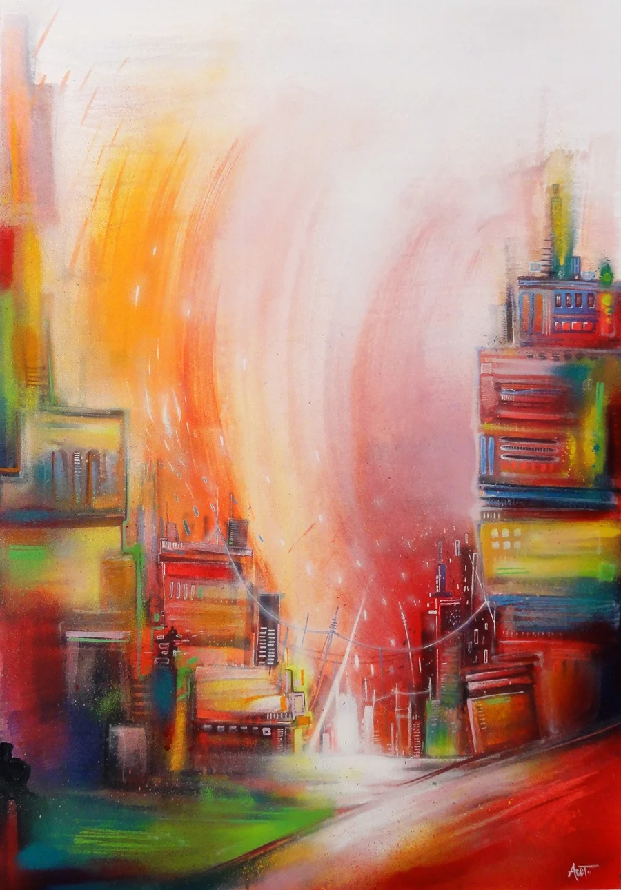 “Citycolors” Acrylic & Spray 65 x 92 cm 2013